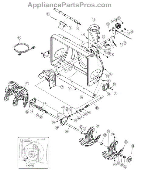 Parts for Craftsman 247.889571 / 2011: Auger & Housing Assembly Parts