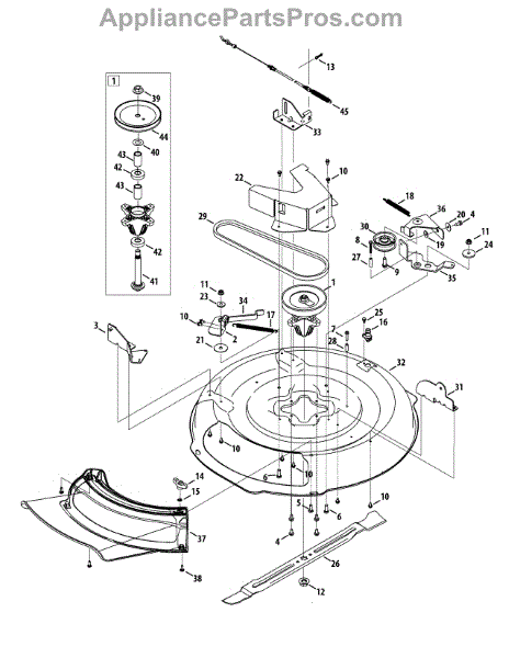 Parts for Craftsman RER1000 / 2012: Deck Assembly Parts ...