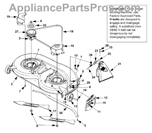 Mtd 783-0149B-0637 Guard Belt G-Deck (AP6062397) - AppliancePartsPros.com