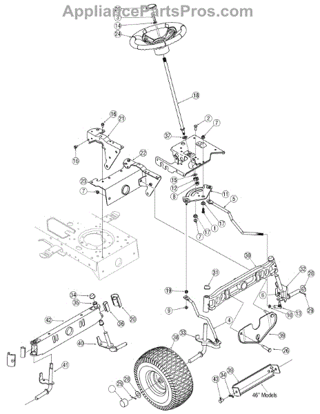 Parts for Huskee / Husky 13AX615H730 / 2007: Steering Assembly Parts ...