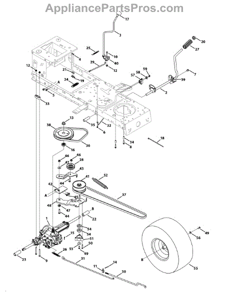 Parts for Huskee / Husky 13BX775H031 / 2009: Transmission Drive ...