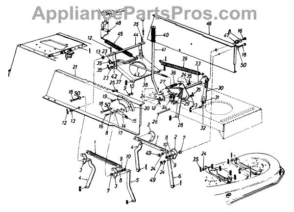 Parts for Montgomery Ward TMO-3396003 / 1993: Deck Lift & Hanger ...