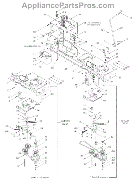 Parts for Mtd Gold 13AD608G300 / 2003: Pto Manual, Battery, Frame Parts ...