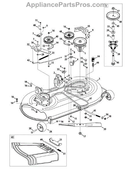 Parts for Mtd Gold 13AX795S004 / 2012: Mower Deck 42-Inch Parts ...