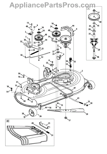 Parts for Mtd Gold 13AX795S004 / 2013: Mower Deck 42-Inch Parts ...