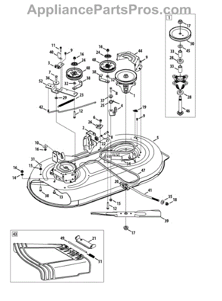 Parts for Murray 13AO785S058 / 2013: Mower Deck 42-Inch Parts ...