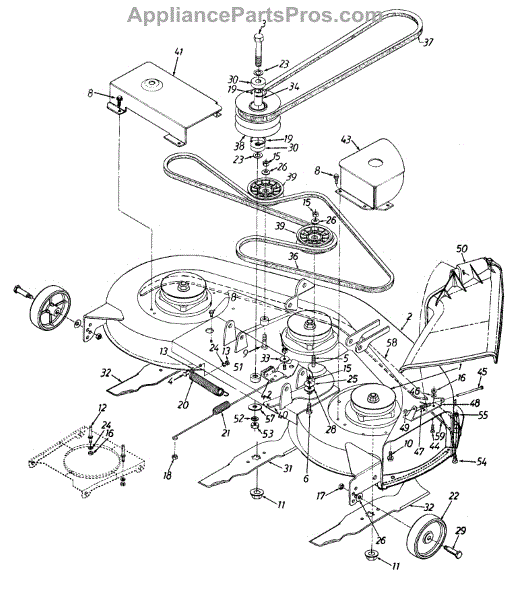 Parts for Ranch King 13AQ699H206 / 1997: Deck Assembly 46