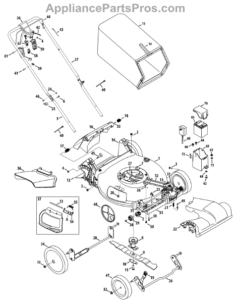 Mtd 731-09753B Housing-Sw Push St (AP6083914) - AppliancePartsPros.com