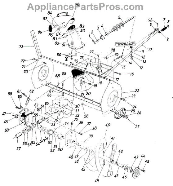 Mtd 917-1425 Gear-Worm-Lh Dbl T (AP6066620) - AppliancePartsPros.com