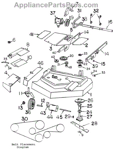Parts For White Outdoor Fr  1985  Inch Mower Deck