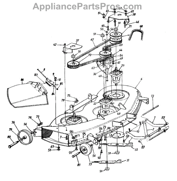 Mtd 918-0241B Spindle Asm-Double (AP6144891) - AppliancePartsPros.com