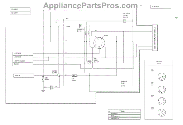 Parts for White Outdoor 13A2606G790 / 2004: Electrical Diagram Lt-1800 ...