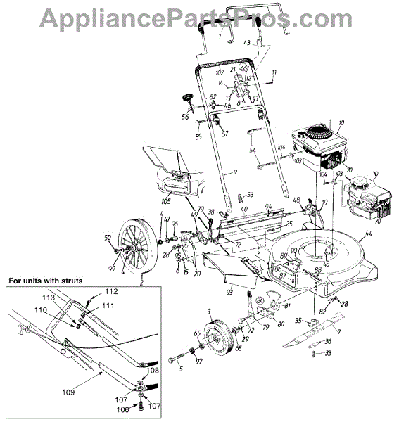 Parts for Yard Machines 11A-508P352 / 1998: General Assembly Parts ...