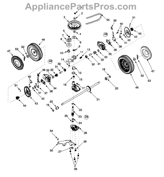 Parts for Yard Machines 12AE459F372 / 1999: Drive Parts ...