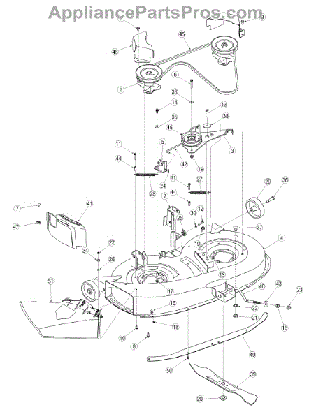 Parts for Yard Machines 13A1760F700 / 2005: Deck Assembly F Parts ...