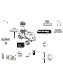 Parts for Yard Machines 13A2775S000 / 2015 Lawn Tractor