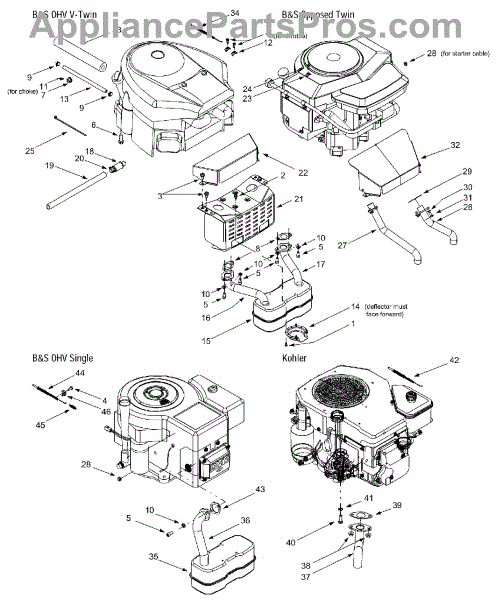 Parts for Yard Machines 13AF608G062 / 2002: Engine Accessories Parts ...