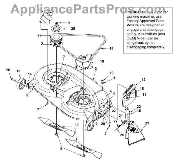 Parts for Yard Machines 13AH660F352 / 2002: Deck Assembly 