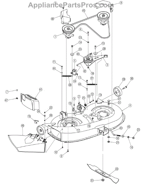 Parts for Yard Machines 13AH762F752 / 2006: Deck Assembly 38 Inch Parts ...