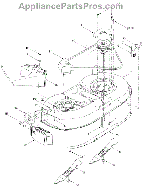 Parts for Yard Machines 13AM660G752 / 2004: Deck Assembly 