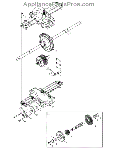 Parts for Yard Machines 13AM762F052 / 2008: Transmission Assembly 618 ...