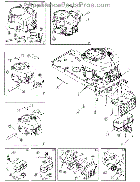 Parts For Yard Machines 13am762g752 2006 Engine Accessories Parts