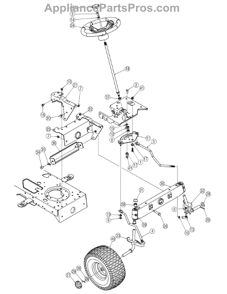 Parts for Yard Machines 13AN601H729 / 2006: Steering Parts ...