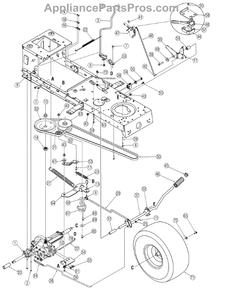 Parts for Yard Machines 13BN771G729 / 2006: Drive Parts ...