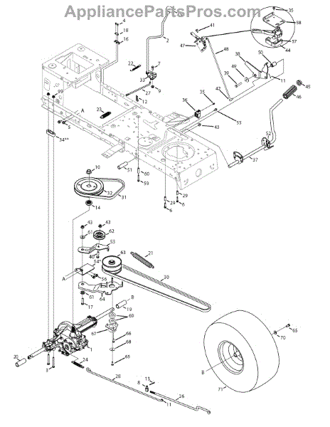 Parts for Yard Machines 13RL771H029 / 2008: Drive System Parts ...