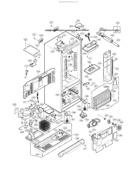 Parts for Kenmore 795.77563600 (79577563600, 795 77563600): Case Parts ...