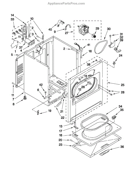 Parts for Kenmore 110.61202011 (11061202011, 110 61202011): Cabinet ...